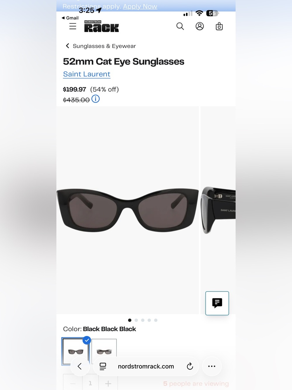 YSL Cat Eye Sunglasses